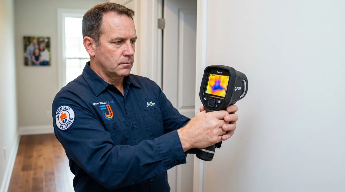 Thermal imaging leak detection by Johns Plumbing LLC in Roebling
